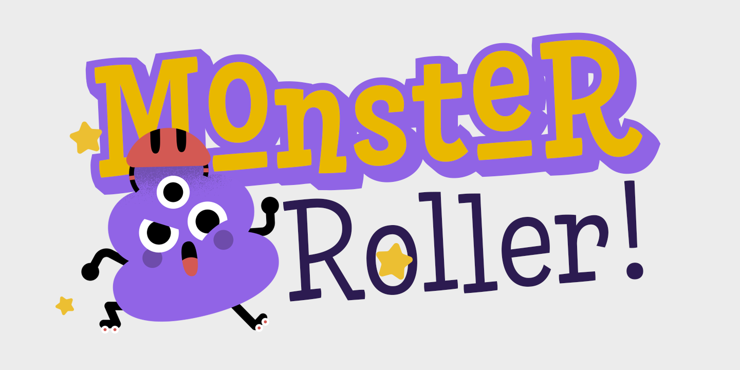 Beispiel einer Skippie Monster Halloween-Schriftart